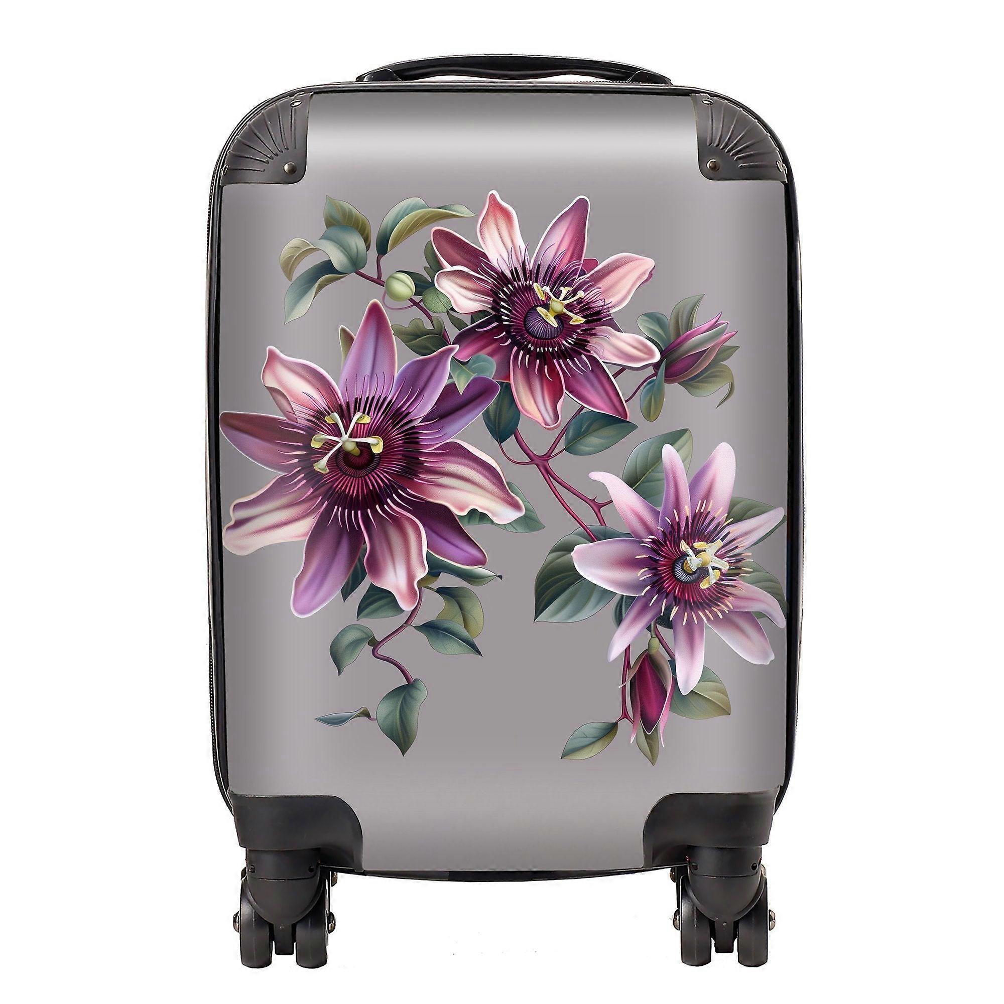 Purple Passion Flowers Suitcase