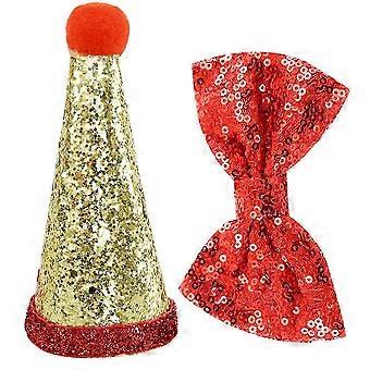 Cute Birthday Party Cone Hat And Bow Tie Set For Petsred