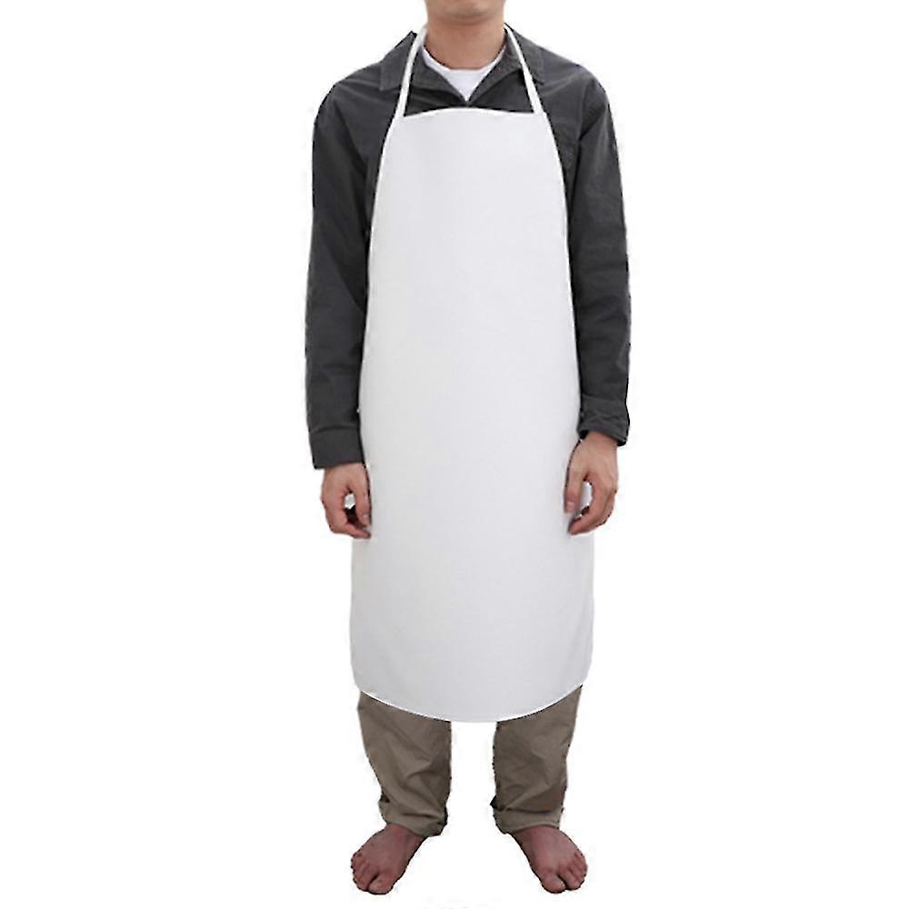 Waterproof Pu Work Apron Durable, Apron For Dishwashing Kitchen Cooking, Multi Size,98*65cmwhite