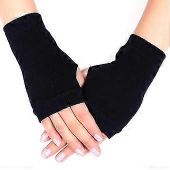 Women's Winter Twist Warm Fingerless Stretch Gloves Sleeves Mittens