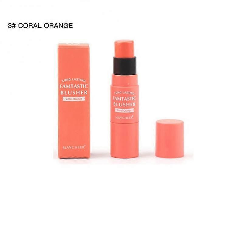 1Pcs Double-ended Blush Stick With Brush Smooth High Color Rendering Face Rouge Professional