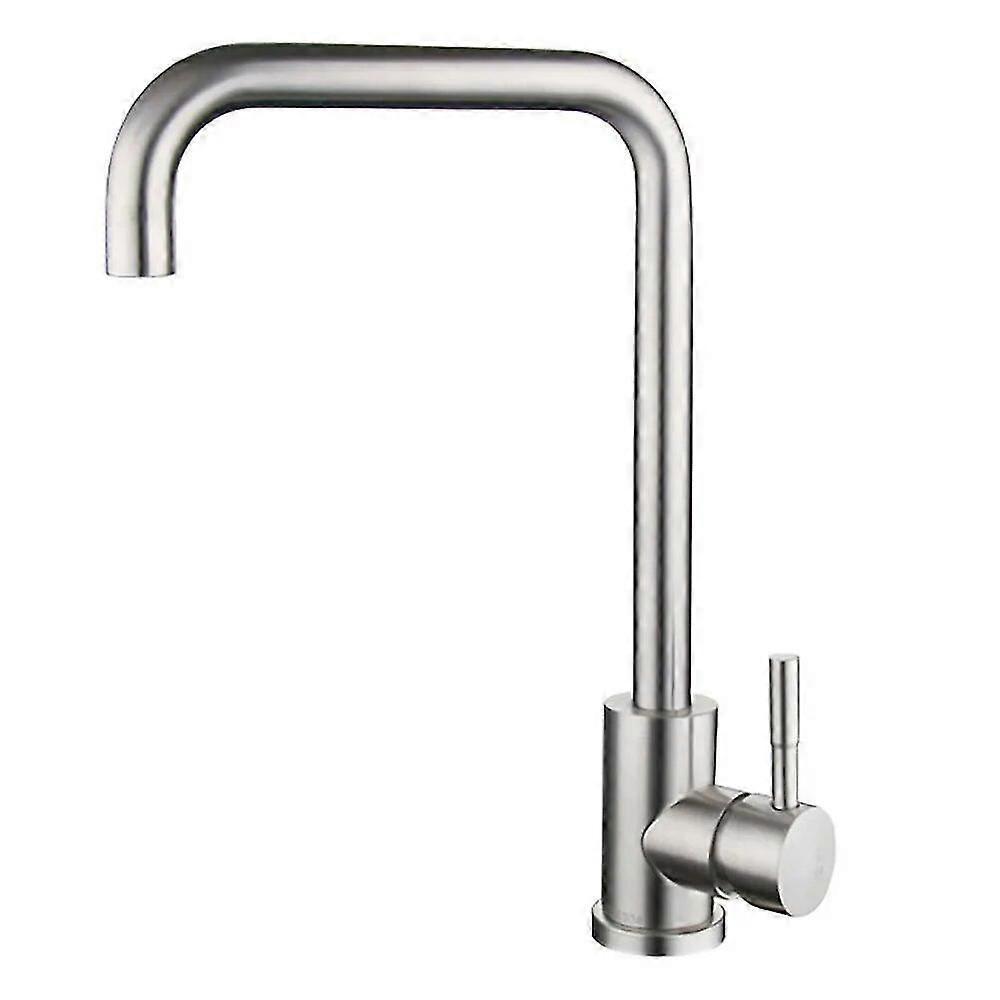 Rubinetto per lavabo da bagno squisito, in acciaio inossidabile 304, miscelatore per lavaggio caldo e freddo, rubinetto a gru, rotazione a 360°, maniglia singola.