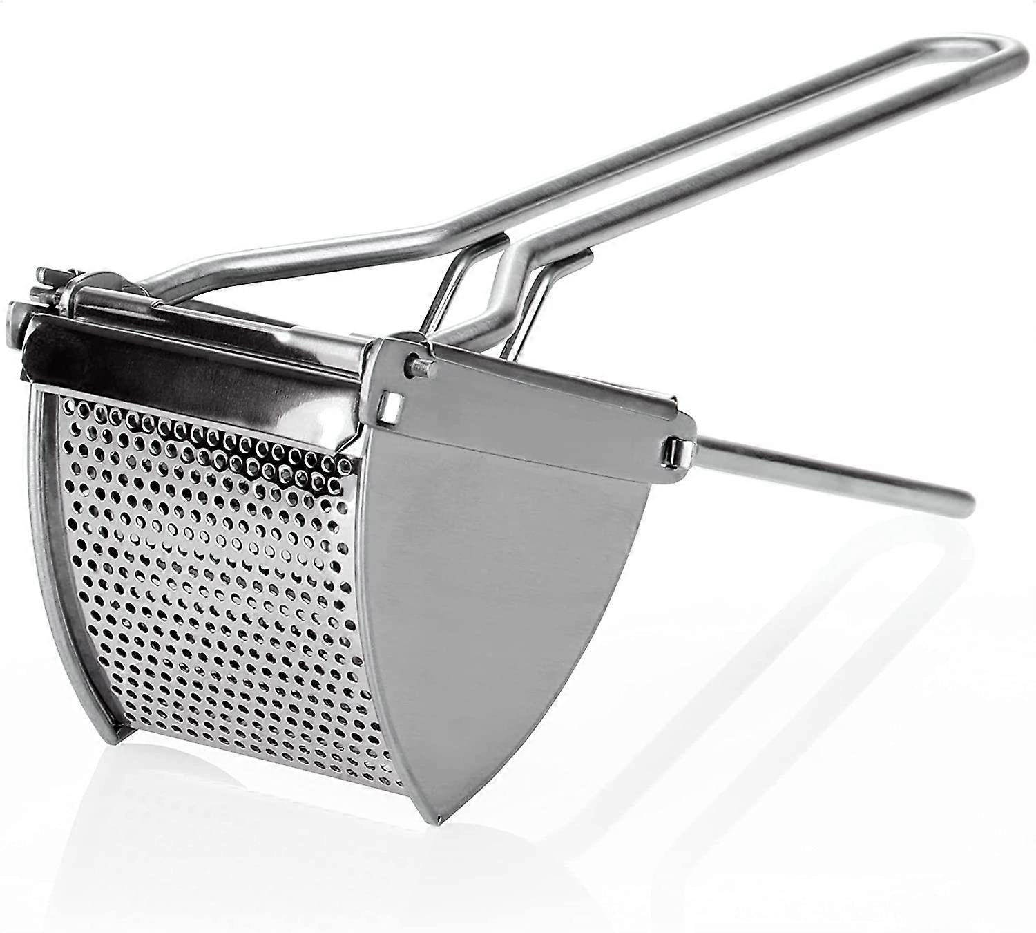 Stainless potato press,L:30cm(Stainless ergonomic handle)