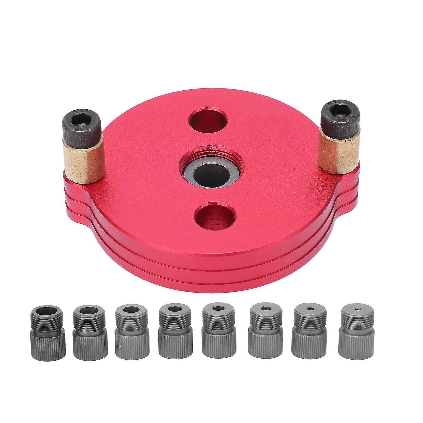 Gerader Locher-Locher für die Holzbearbeitung, Aluminiumlegierung, Rot, mit 2 bis 10 mm Bohrhülse