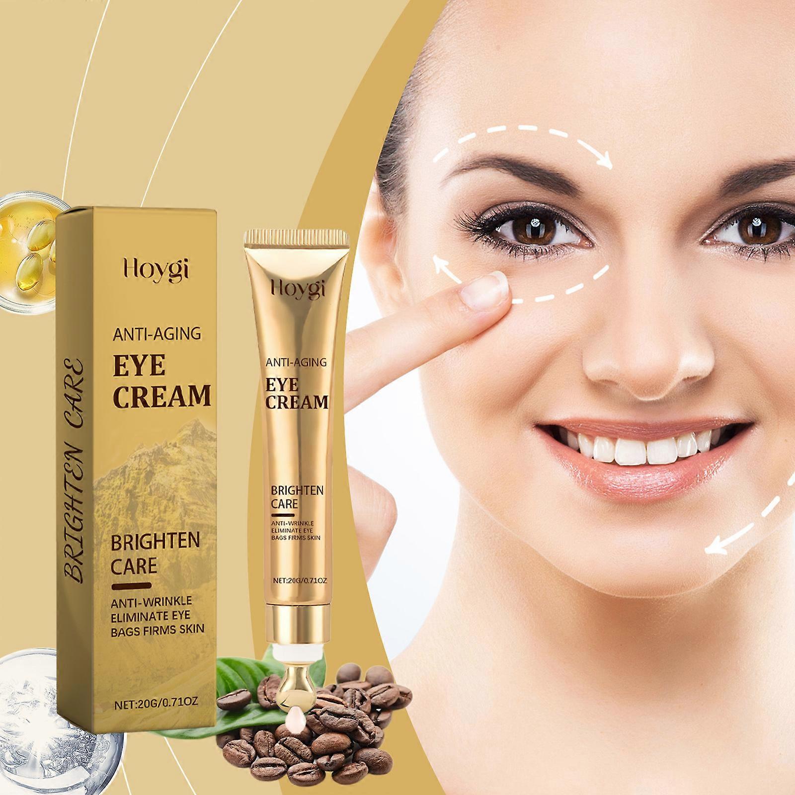 しわ防止アイクリーム、くまや袋を色あせさせるための引き締めアイクリーム、コーヒーシード入りの保湿と栄養のあるアイクリーム、ヒアルロン酸、