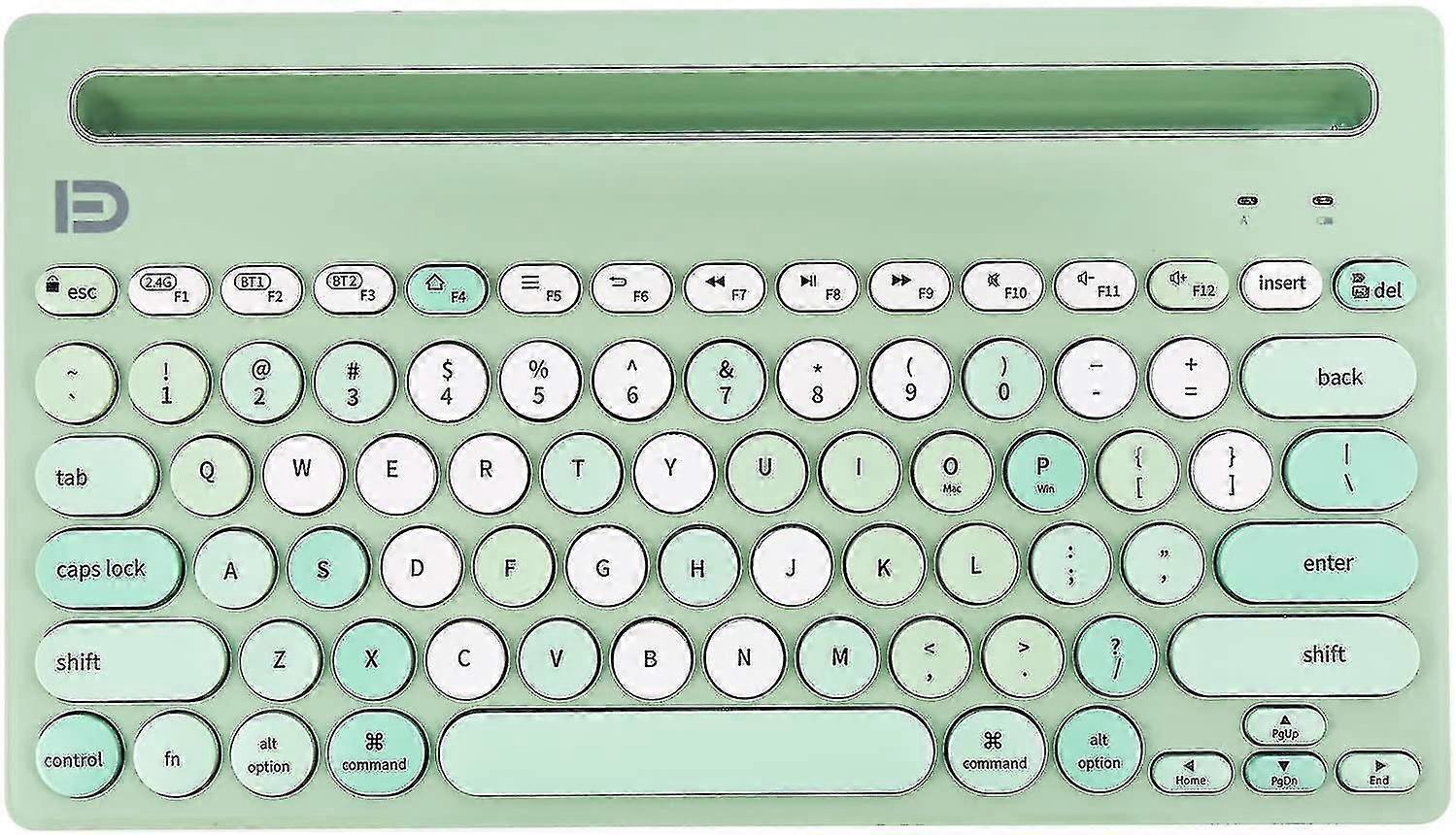 Wireless Keyboard Bluetooth And 2.4g D,switch To 3 Devices