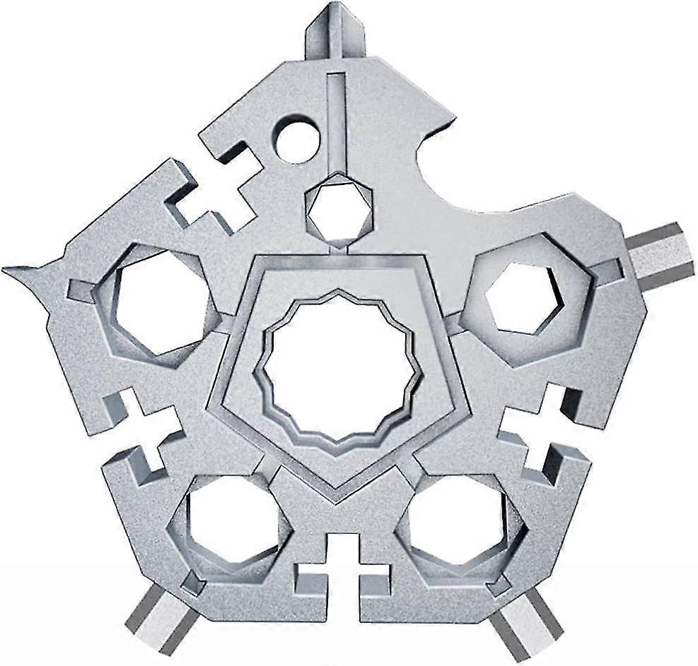 Snowflake Stainless Steel Multi Tool Snowflake Opener Portable Screwdriver Wrench For Outdoor Christ