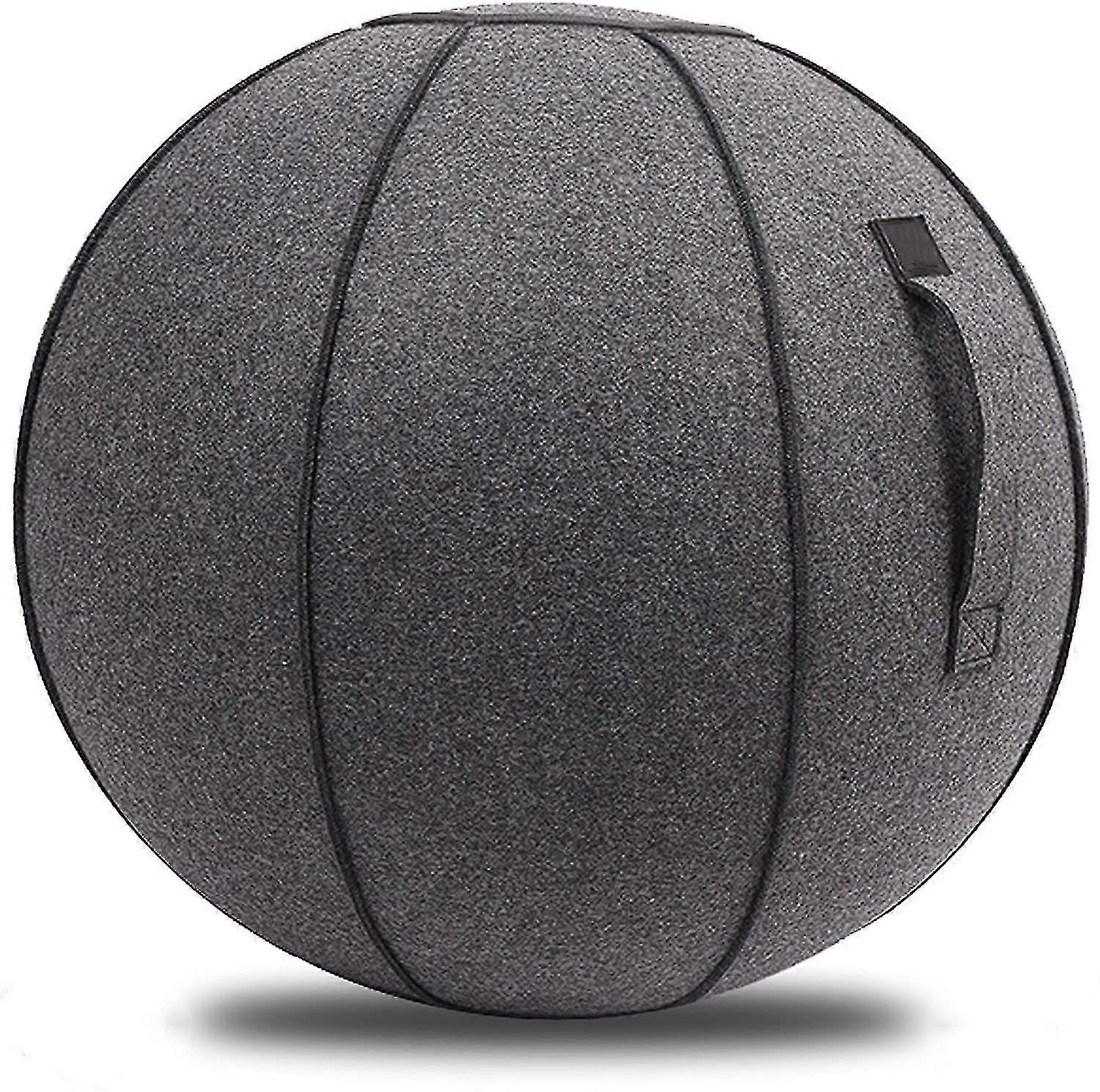 65cm Sitting Ball Chair For Office, Dorm, And Home, Pilates Exercise Yoga Ball With Cover, Lightweight Self-standing Ergonomic Posture Activating Exer