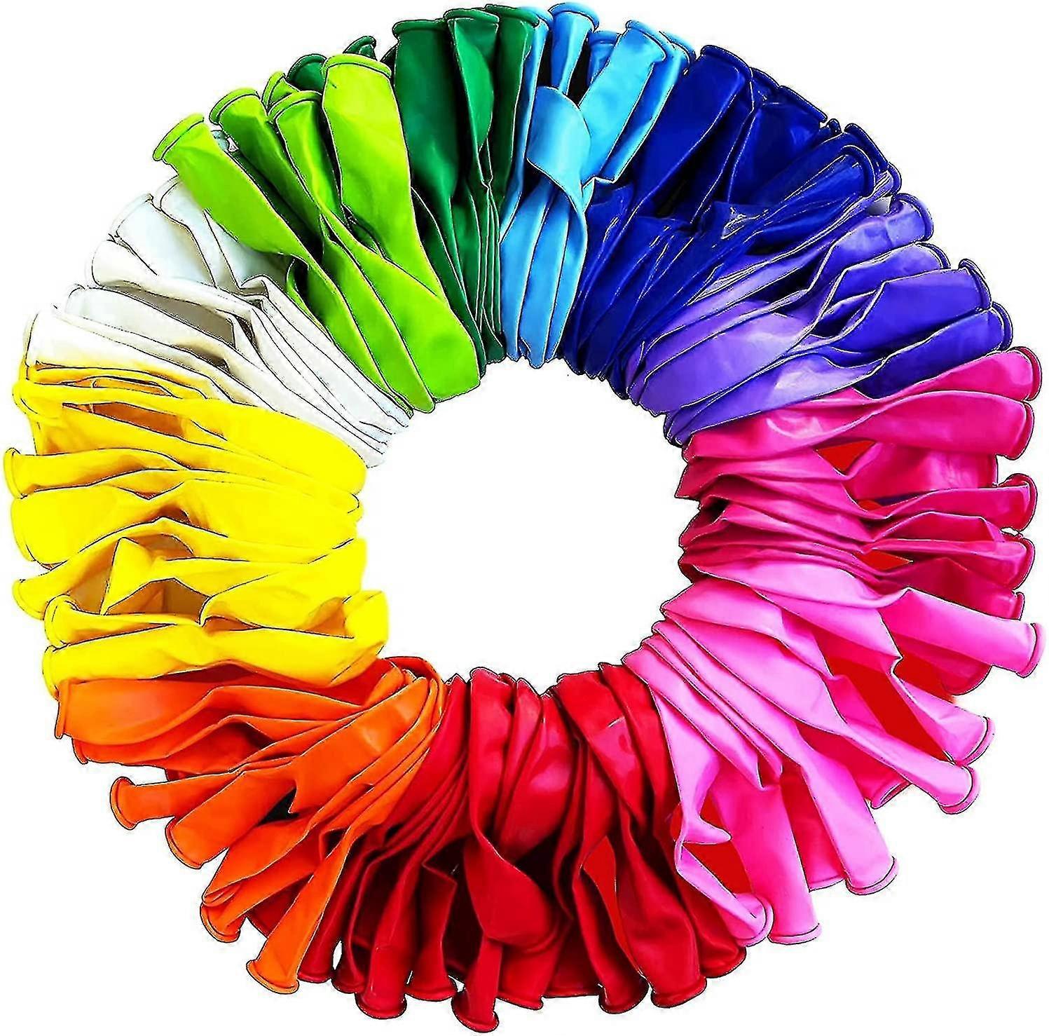 Birthday Balloons - Set Of 100 Inflatable Balloons - Natural Latex Without