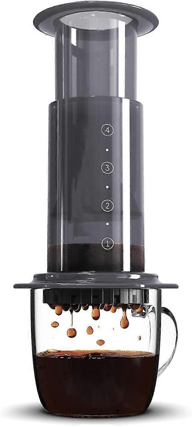 Coffee and Espresso Maker - Quickly Makes Delicious Coffee Without Bitterness - 1 to 3 Cups Per Pressing,Black