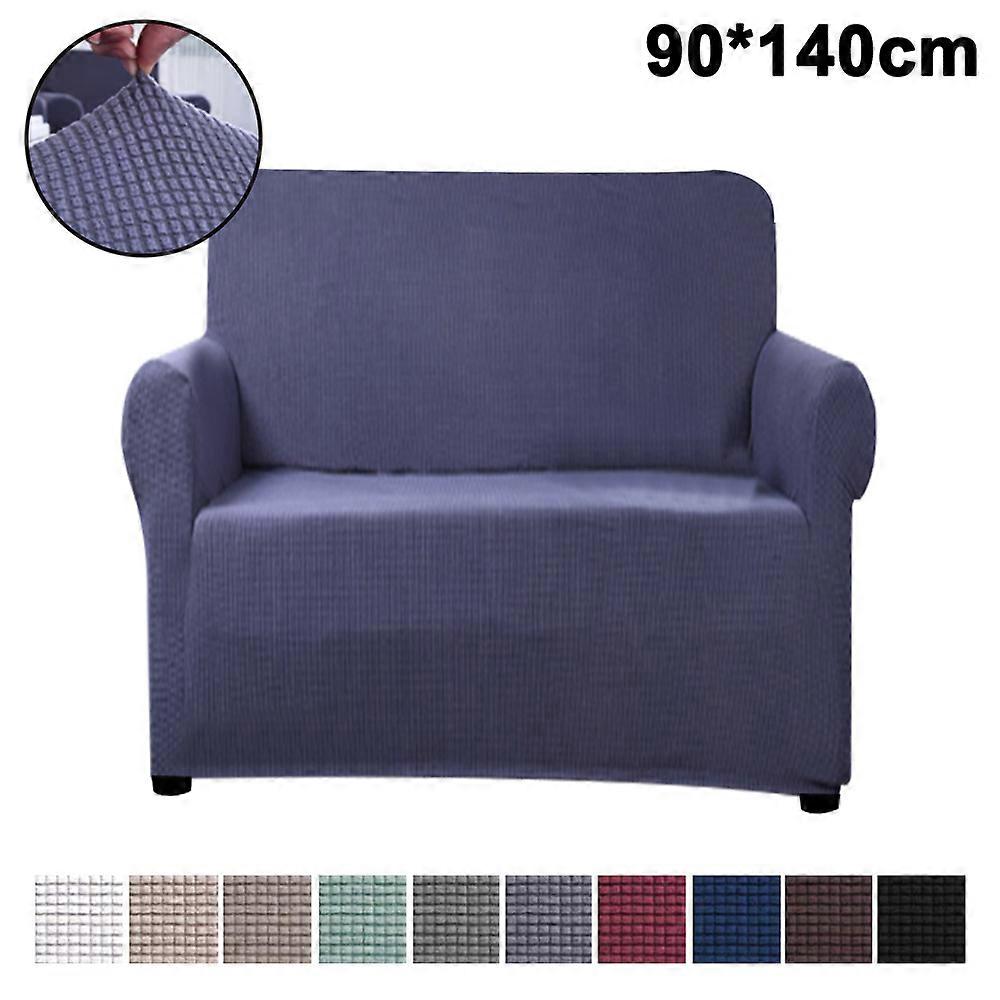 Stretch Sofa Slipcover Furniture Protector Settee Coat Soft with Elastic BottomChecks Fleece Universal Solid Color Sofa Cover