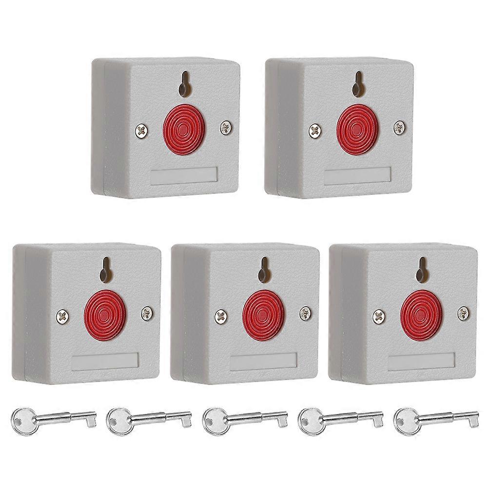 5pcs Emergency Stop Switch Alarm Button Device DC12V Home Fire Safety