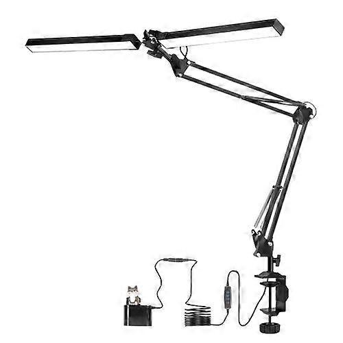 EU/US 12V LED Dest Lamp Eye-Care Reading Light with Clamp 24W Indoor Light Table Clamp Folding Light for Office/Study/Working