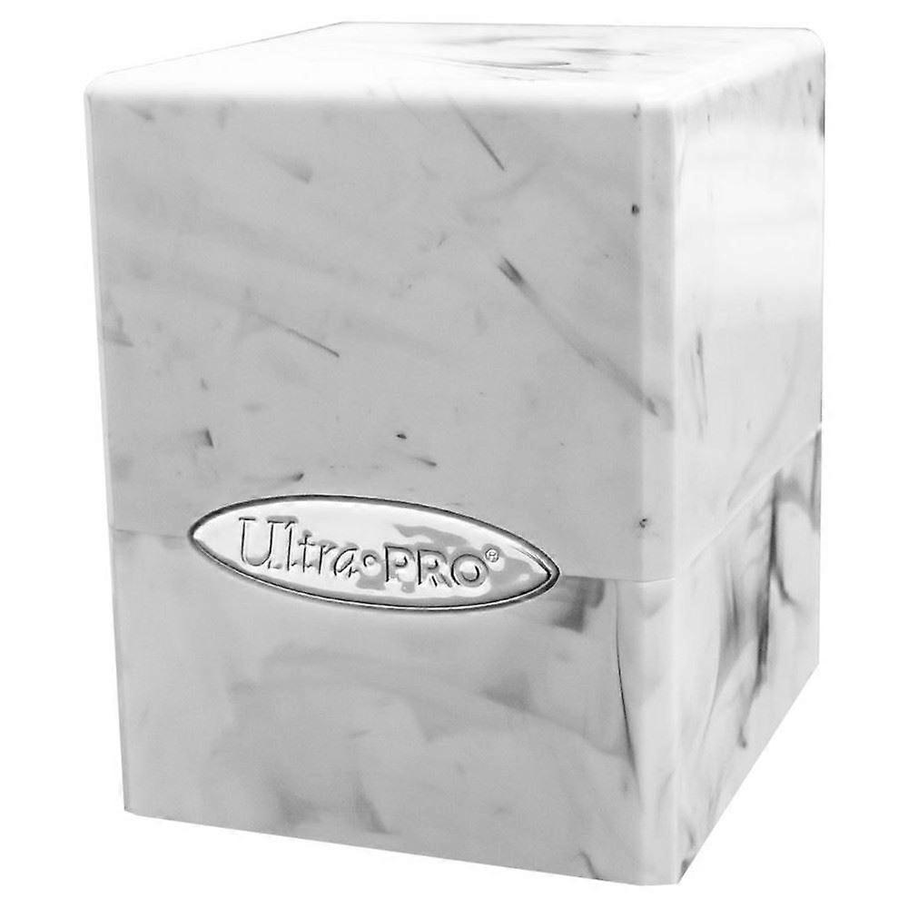 Marble Satin Cube - White / Black