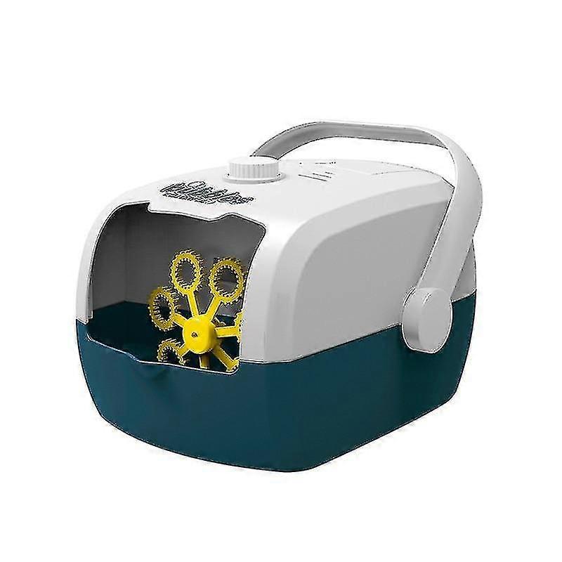 Yyh-automatico Bubble Machine per valigia Electric Bubble Making Machine Party Stage Blue