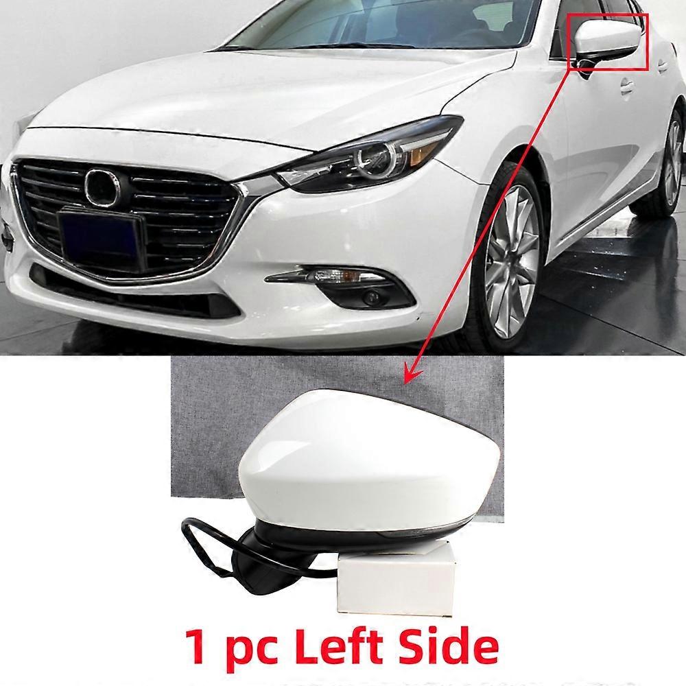 9 Pins White Unpaited Heated Blind Spot Power Adjust Auto Fold Mirror BACS-69-181B BACV-69-121B For Mazda 3 2017 2018 2019