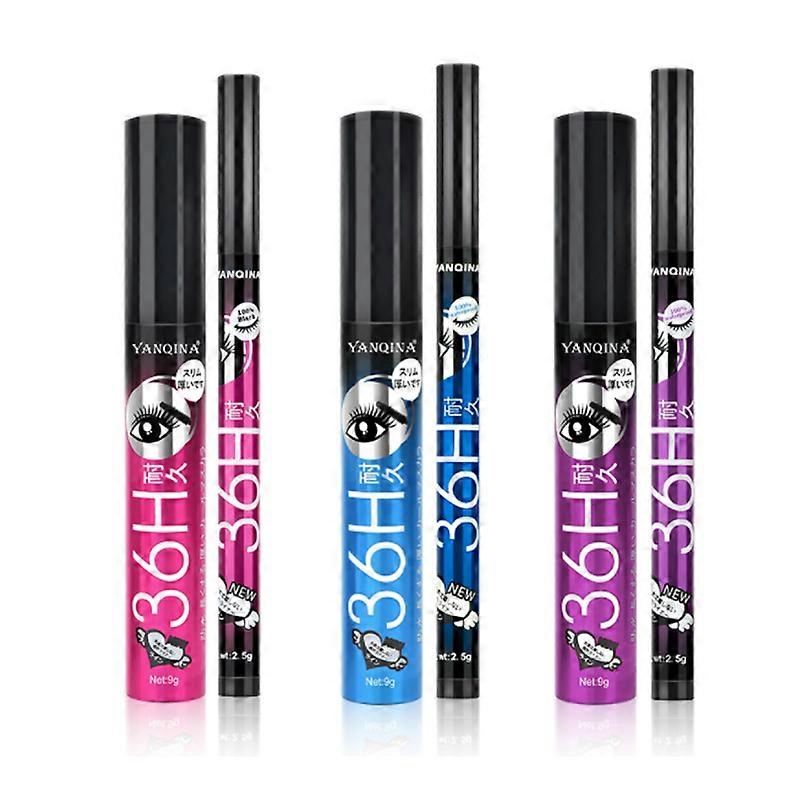 Eyeliner Mascara Kombination 2 Make-up Sets 36H wasserfest und nicht verschmiert