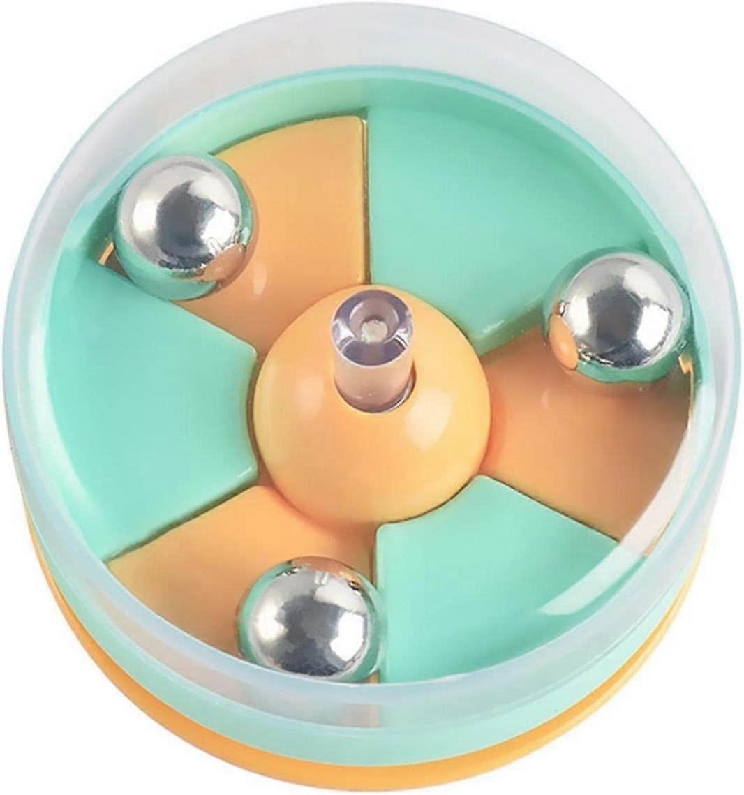 Mikcrosco Decompression Toy Squeeze Toys Toddler Toy Spinning Ball Pinball Plate with Stress Relief Beads Toy Simulation Decompression Toy Home Office