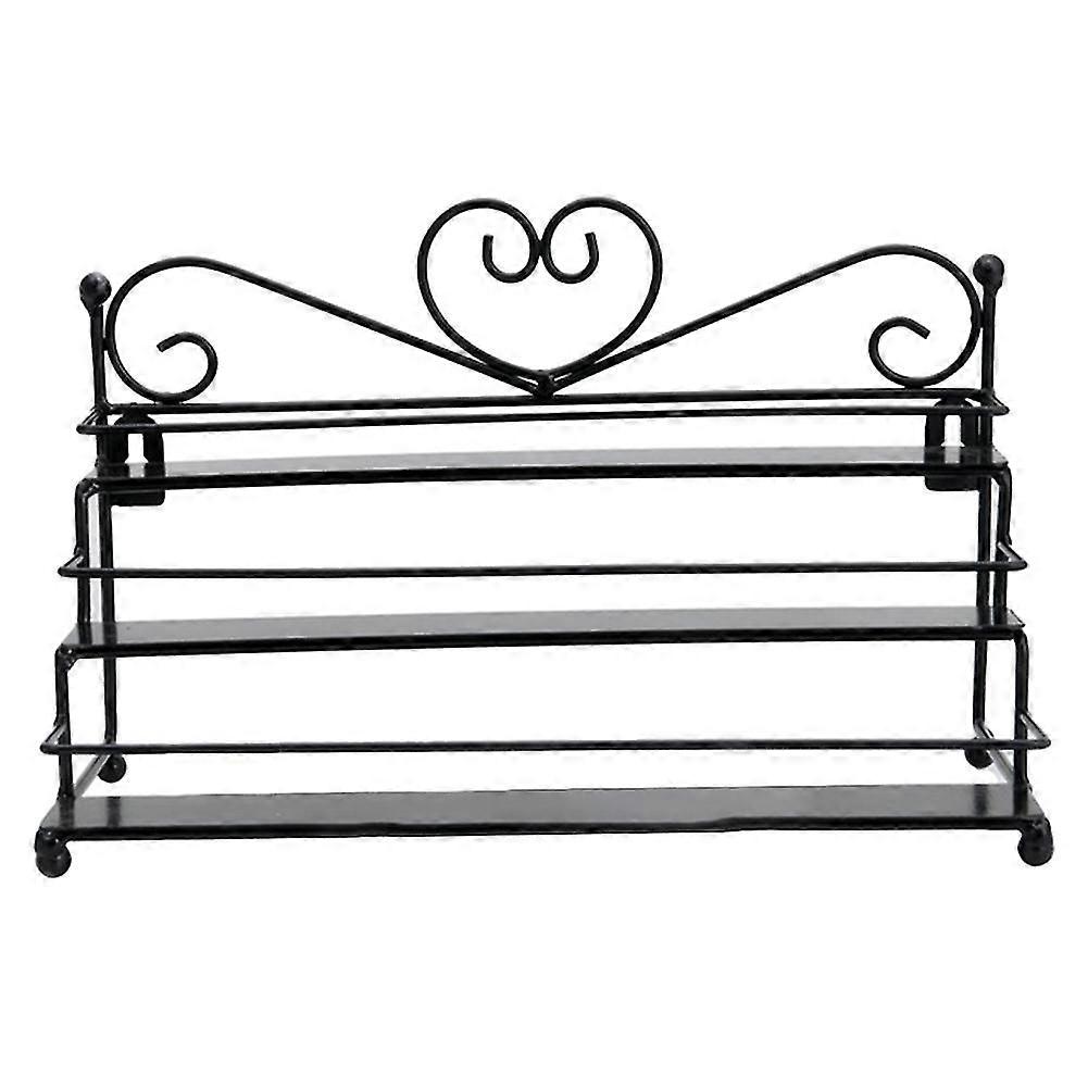 3 Layer Heart Nail Polish Shelf Cosmetic Display Stand Holder Rack Organizer