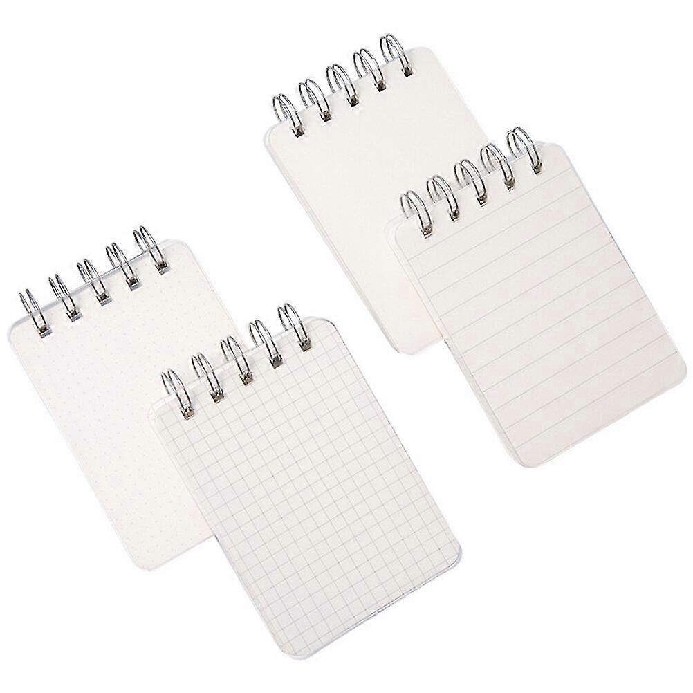 4pcs Ruled Index Cards Index Cards Ring Flash Cards Portable Writing Pads Lined Blank Grid Notepad