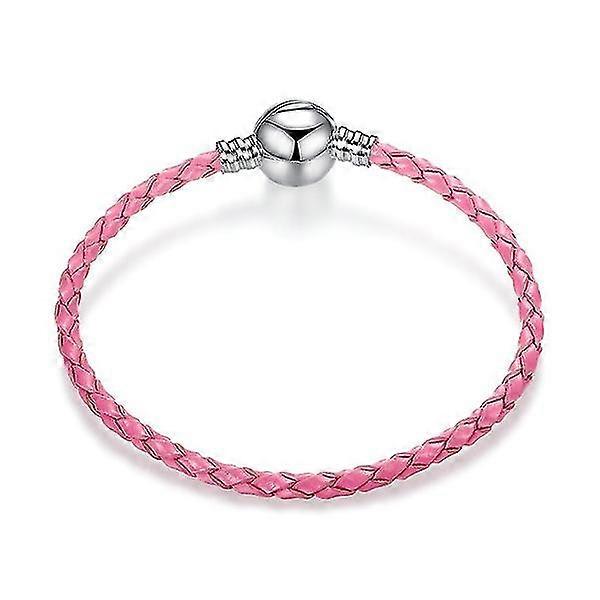 Silver Leather Rope Bracelet European Charm Bracelet For Pandora Bracelet