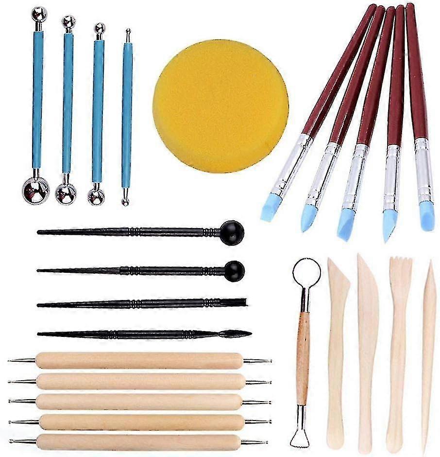 24 Pieces Clay Sculpting Tools Clay Modeling Tool Carving Tool Set Polymer Clay Tools Sculpting Tools Sculpting Modeling Set Pottery Modeling Ceramics