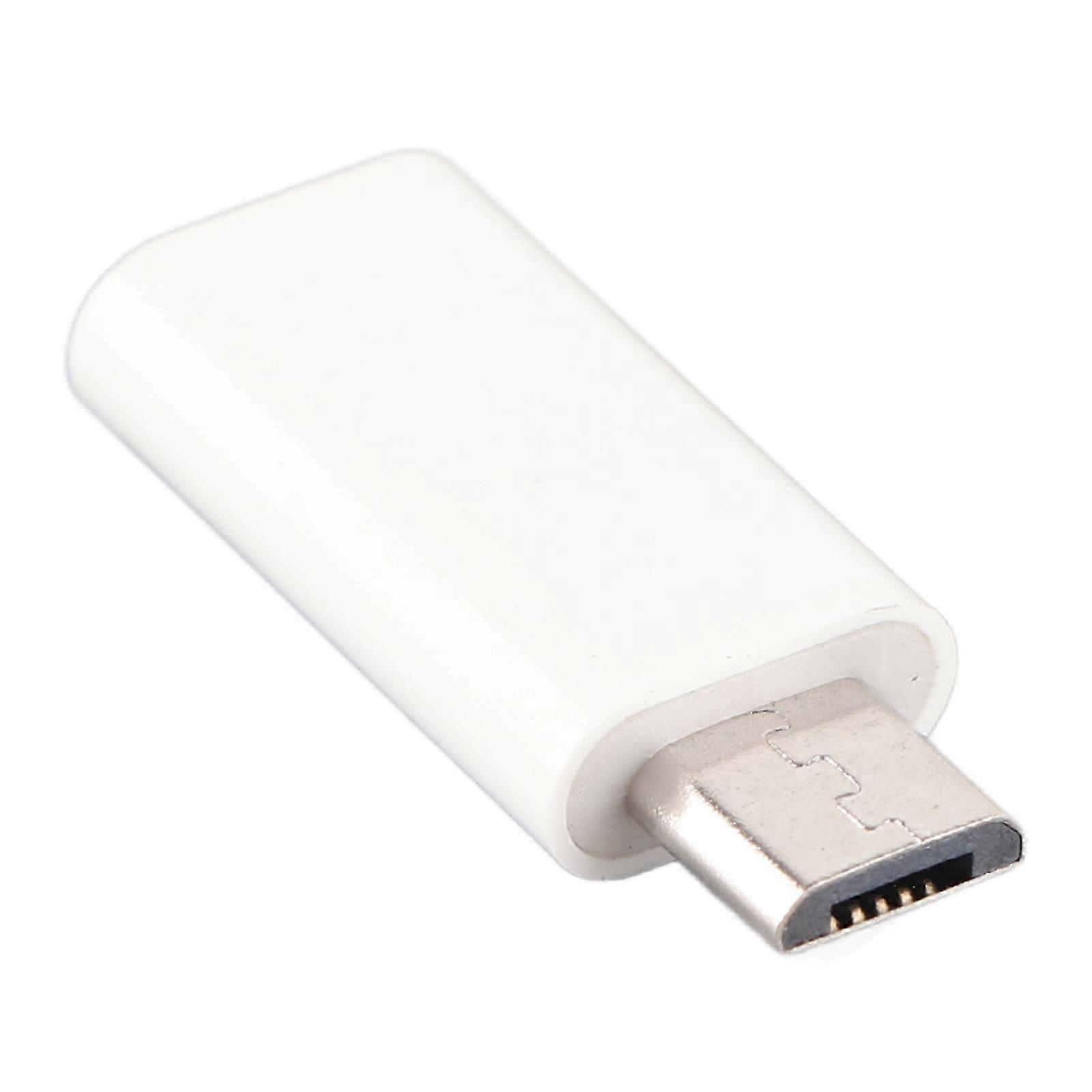 Micro USB Male to USB 3.0 Type C Female Adapter Converter Sync & Charging for Android (White)