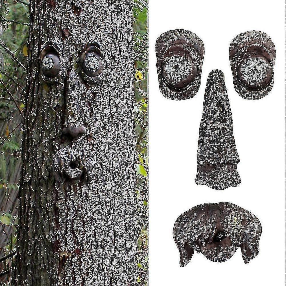 Tree Face Decor Old Man Tree Hugger Bark Ghost Face Garden Yard Art Decor Easter Creative Props
