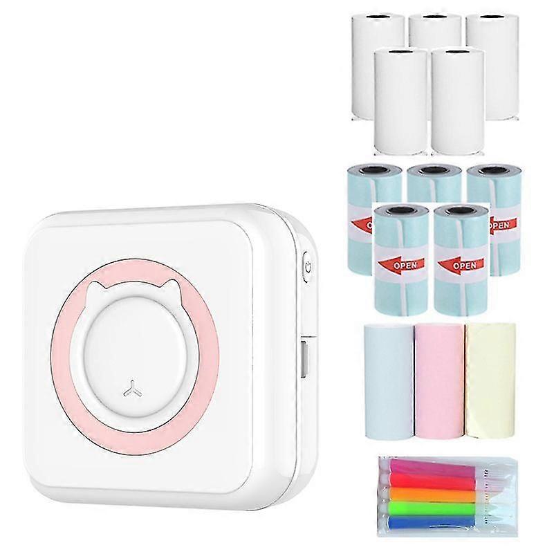 Portable Mini Thermal Printer 200 Dpi Wireless Inkless Bluetooth Pocket Printer