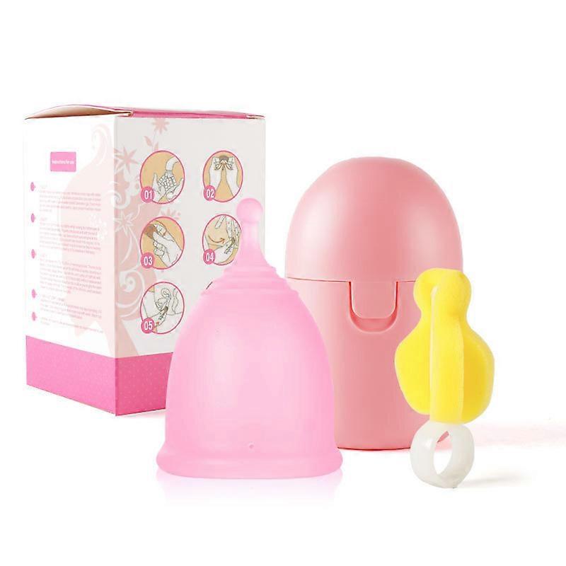 Menstrual Cup Set Comfortable Reusable Silicone Collapsible Sterilizing Cup