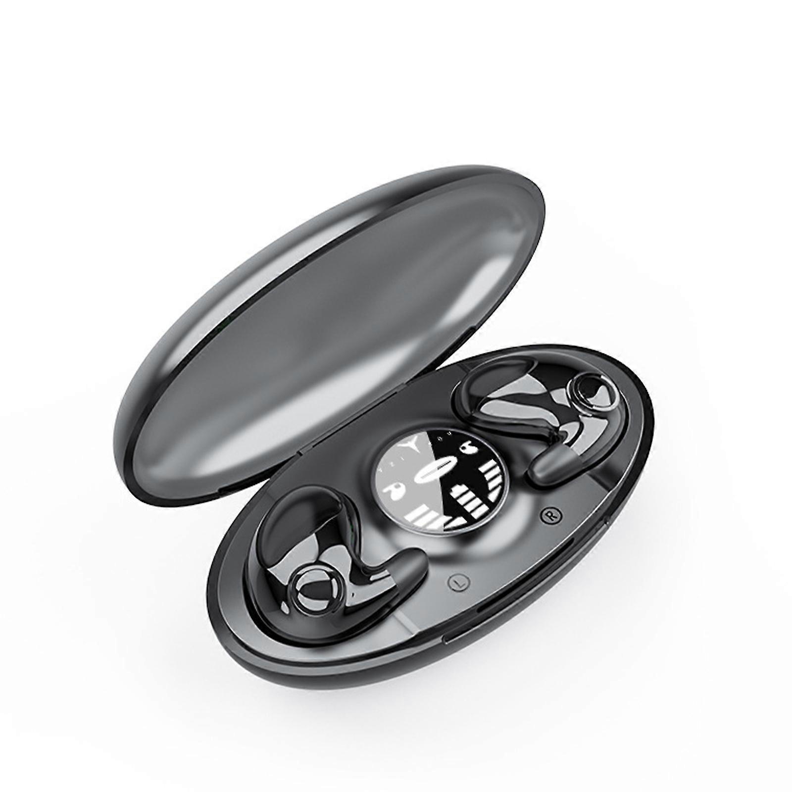 Wireless Invisible Earphones, Sleep Headphones with Microphone, IPX5 Waterproof, Flat In-Ear Headphones with Touch Control for Sleep While Commuting a