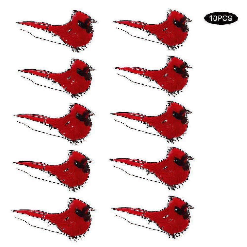 12 Pcs Artificial Birds Clip On Feather Birds Christmas Wedding Artificial Birds Tree Craft Ornaments
