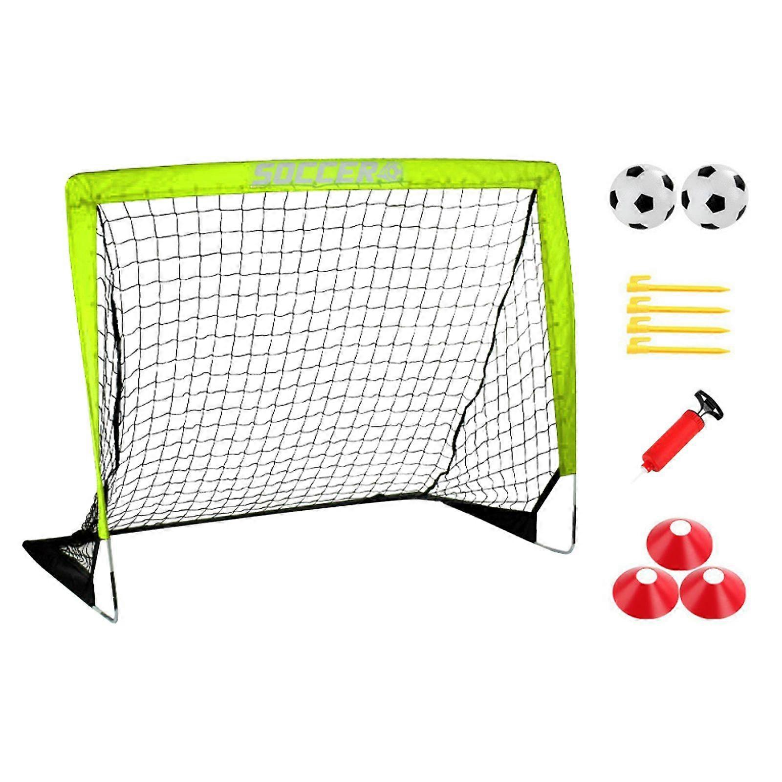 Soccer Goal for Kids Easily Set up Soccer Training Net for Game Yard Backyard Red