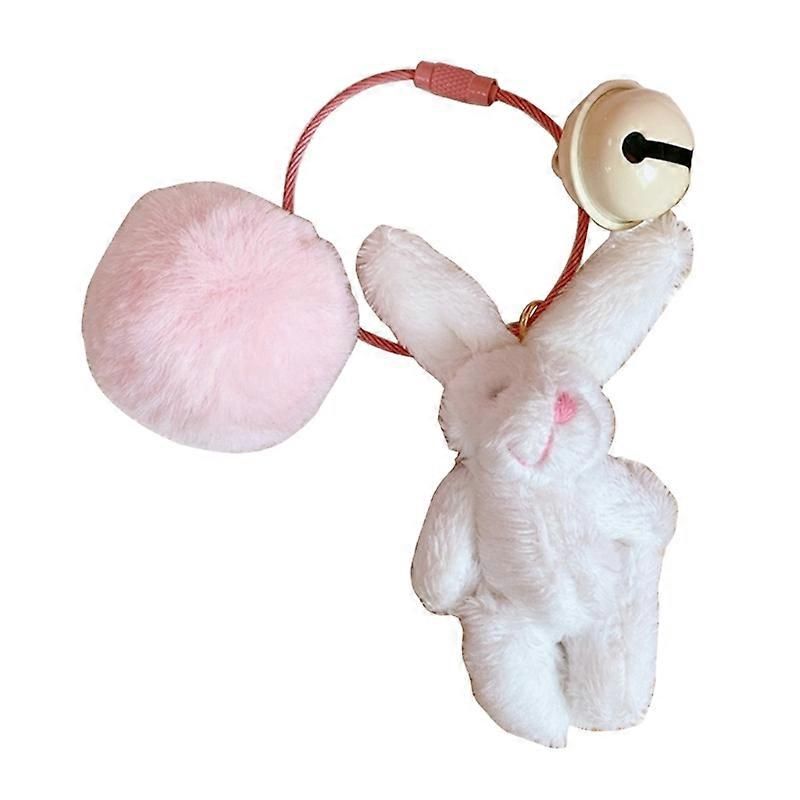 Cute Rabbit Pendant Plush Dolls Bell Rabbit Bag Pendant Accessories Keys Chain