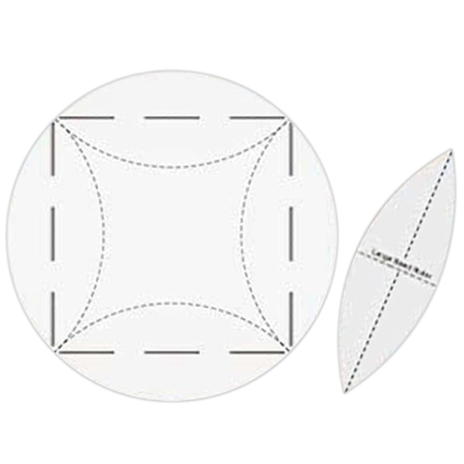 2Pcs Placemat Sewing Pattern Plastic Template Handwork DIY Craft Stencil for Household