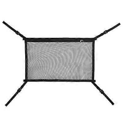 Car Ceiling Roof Interior Cargo Zipper Net Universal Storage Net Bag Sundries Organizer Adjustable Mesh Pocket For Van SUV