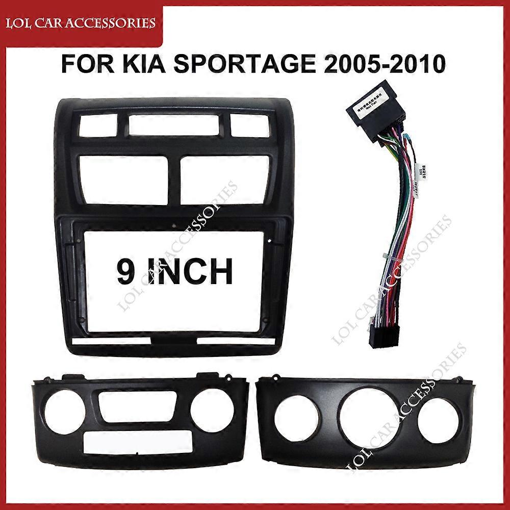 9 Inch For KIA SPORTAGE 2005-2010 CAR Radio Stereo Android MP5 GPS Player Head Unit Fascia Navigation Install Dash Cover Frame