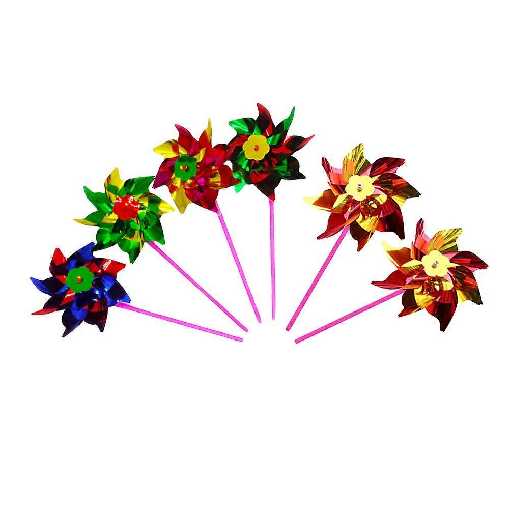 20pcs Colorful Plastic Pinwheel DIY Small Windmill Toy Set Beautiful Windmill Toy for Kid Student Child (Random Color)