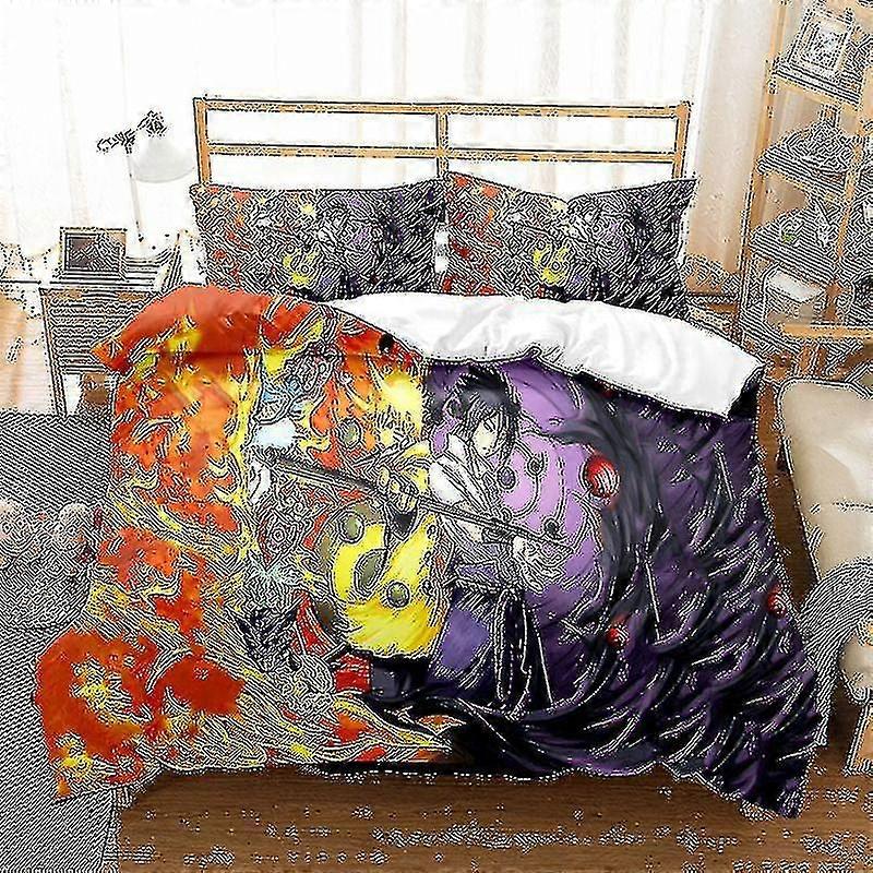 Duvet Cover Quilt Bedding Reversible With Pillowcase Set Single Double King Size V