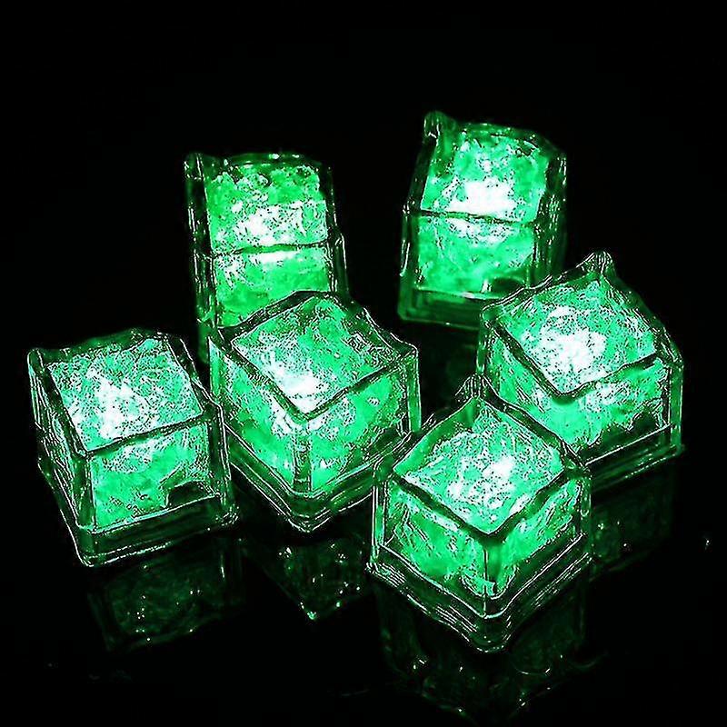 Light Up Ice Cubes, 12 Pack Multi Color Led Ice Cubes, Reusable Glowing Flashing Ice Cube For Club Bar Party