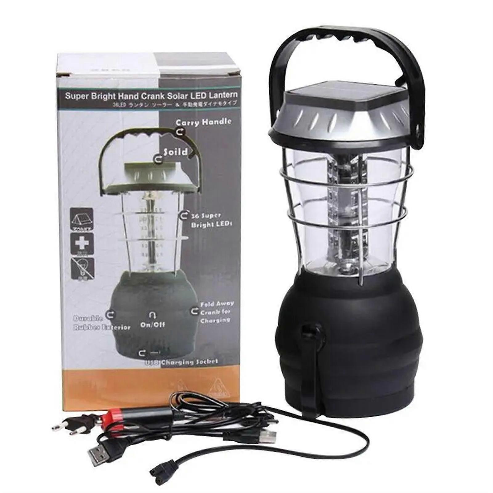 Solar Lantern,hand Crank Dynamo 36 Led Camping Lantern Emergency Light