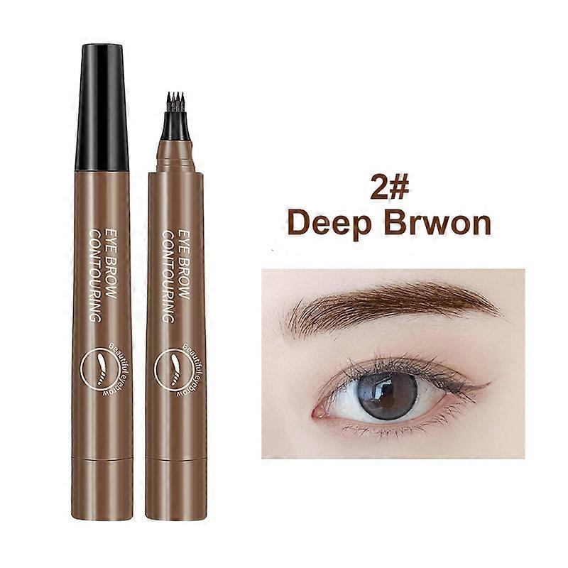 マイクロブレーディング眉ペン防水フォーク先端眉毛タトゥー鉛筆長持ちプロフェッショナルファインスケッチ液体アイ眉鉛筆
