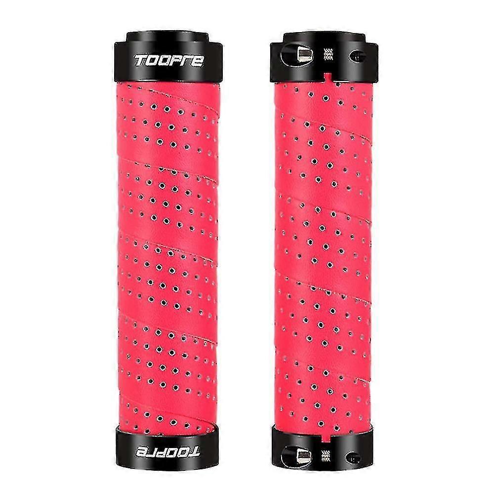 1pair Bicycle Handlebar Grips Double Pink
