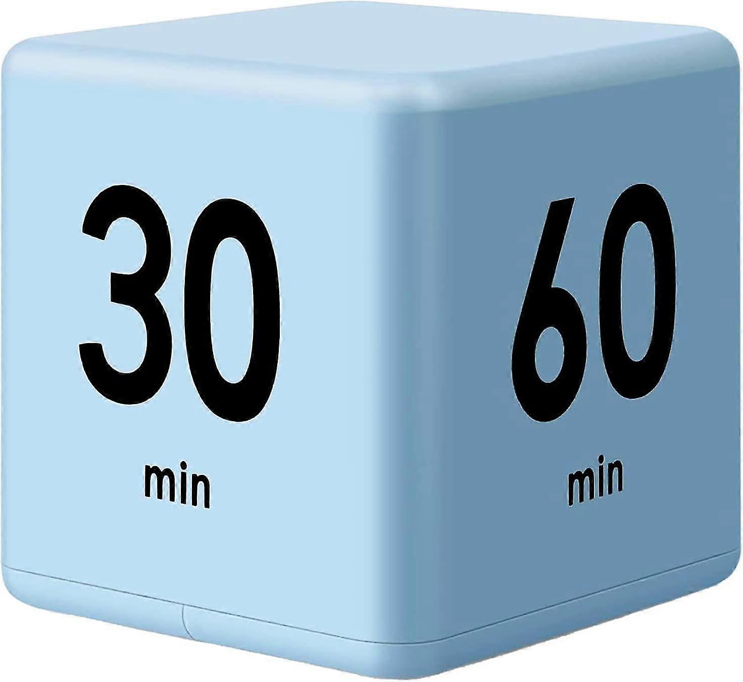 Cube Timer, Kitchen Timer With Gravity Flip Countdown Settings 15-20-30-60 Minutes For Time Management And Work, Study, Desk,exercise, Cook, Baking(bl