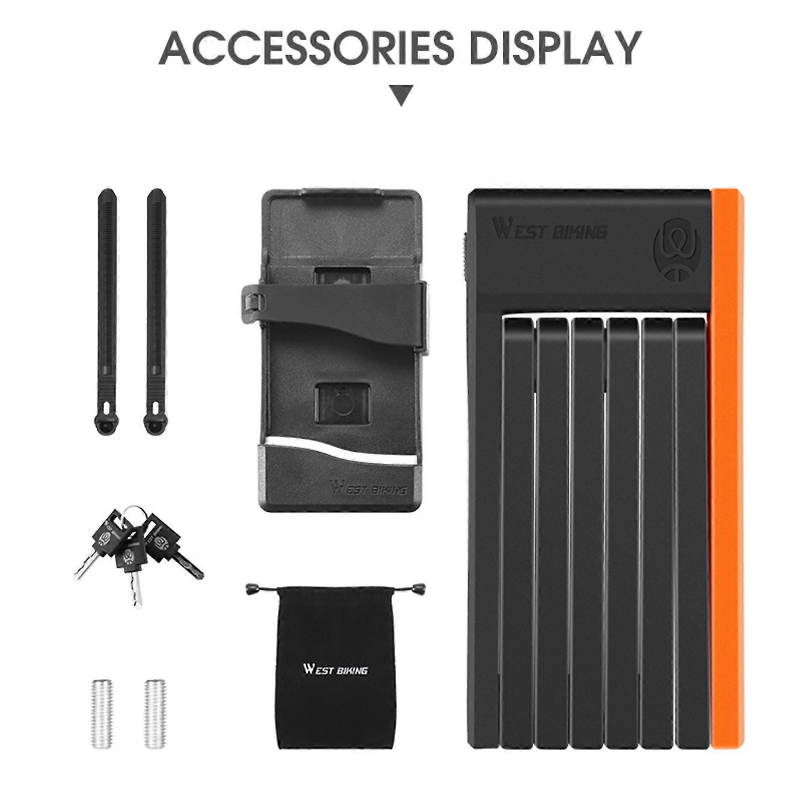 Compact Foldable Bike Chain Lock for Security and Convenience