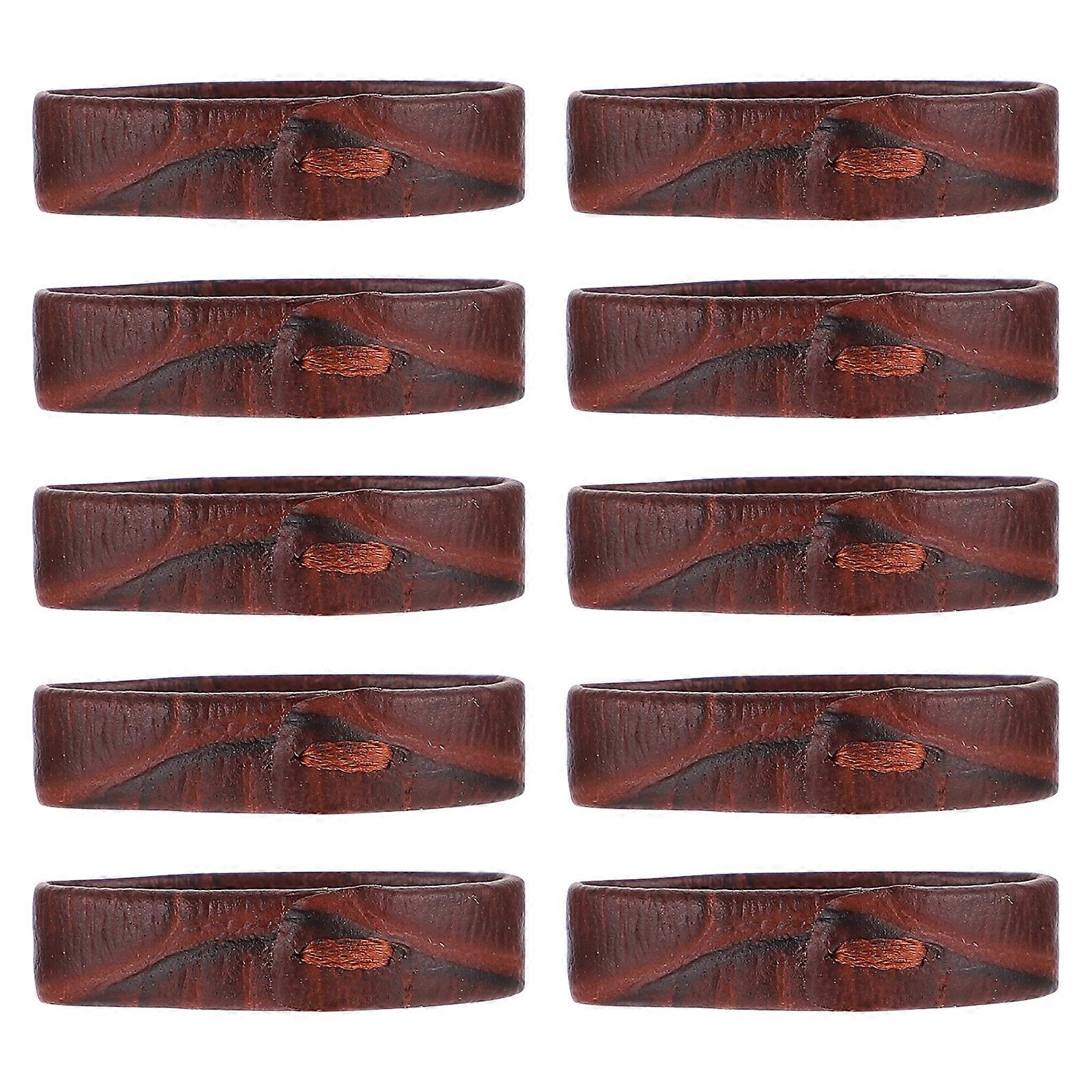 10Pcs Leather Watch Strap Loop Replacement Watchband Loop Watch Band Supple Loop