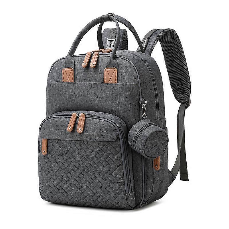 Large Diaper Backpack, Multipurpose Baby Bag, Removable Pacifier Box Holds Two Pacifiers, Waterproof Casual Dad Bag (31 x 16 x 41 cm)