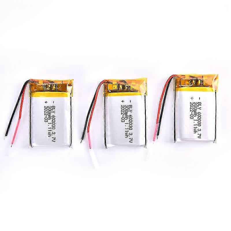 3.7v 300mah ليثيوم أيون 602030 بطارية ليثيوم بوليمر قابلة للشحن