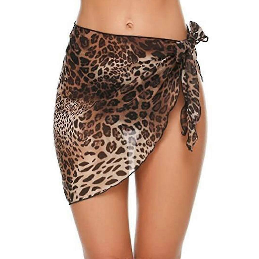 Femmes Beach-sarong Maillot de bain Couvertures Côté Cravate Taille Split Wrap Jupe courte