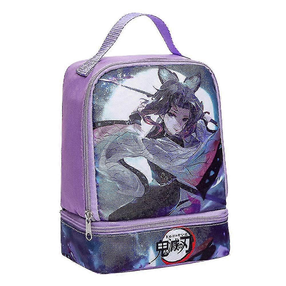 Demon Slayer Theme Kocho Nezuko Kamado Lunch Box Portable Multi-functional Lunch Bag Handbag For School Office Work Picnic